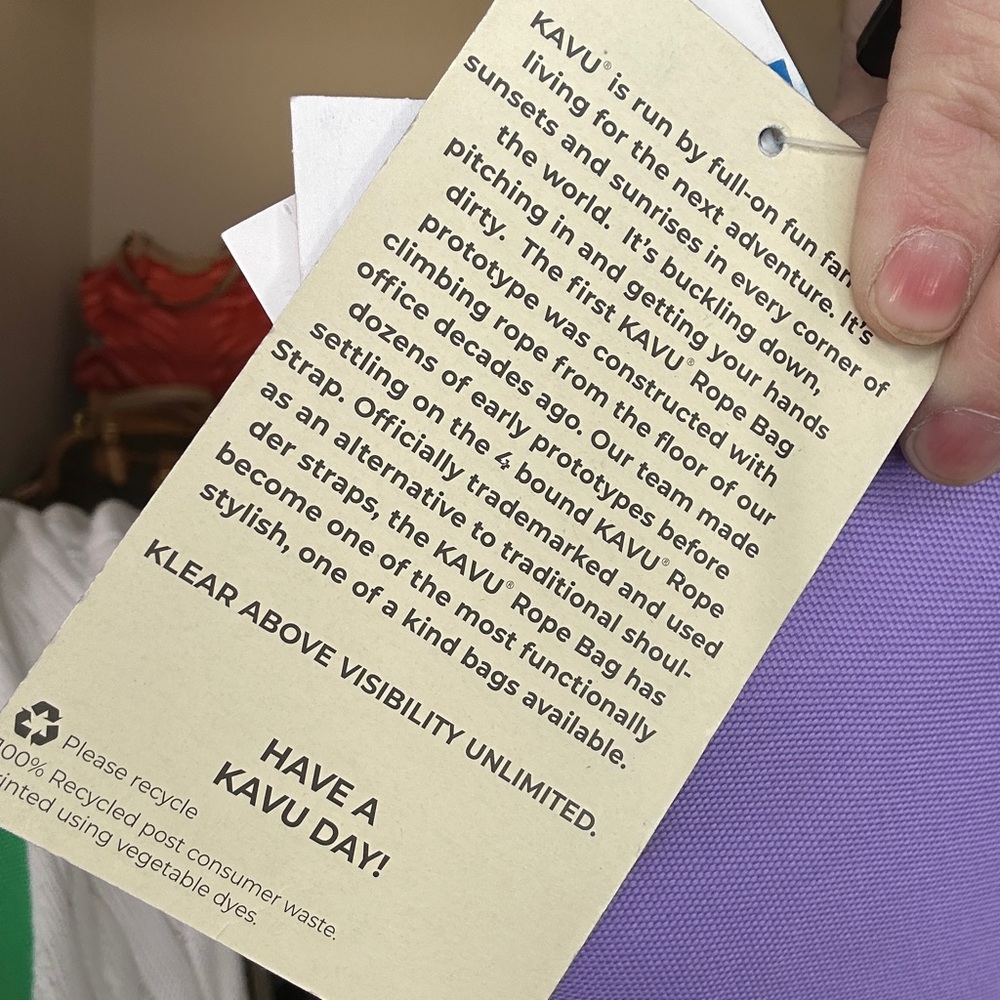 KAVU Renrose Crossbody Pouch Gem Crush Pastel Rope Bag Accessory NWT - Picture 4 of 5